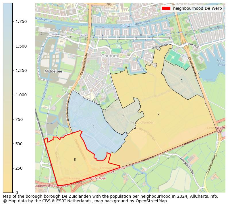 Image of the neighbourhood De Werp at the map. This image is used as introduction to this page. This page shows a lot of information about the population in the neighbourhood De Werp (such as the distribution by age groups of the residents, the composition of households, whether inhabitants are natives or Dutch with an immigration background, data about the houses (numbers, types, price development, use, type of property, ...) and more (car ownership, energy consumption, ...) based on open data from the Dutch Central Bureau of Statistics and various other sources!