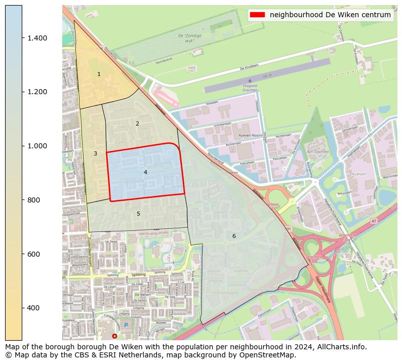 Image of the neighbourhood De Wiken centrum at the map. This image is used as introduction to this page. This page shows a lot of information about the population in the neighbourhood De Wiken centrum (such as the distribution by age groups of the residents, the composition of households, whether inhabitants are natives or Dutch with an immigration background, data about the houses (numbers, types, price development, use, type of property, ...) and more (car ownership, energy consumption, ...) based on open data from the Dutch Central Bureau of Statistics and various other sources!