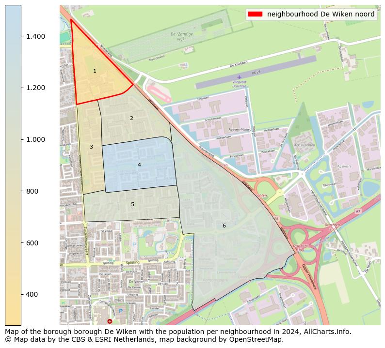 Image of the neighbourhood De Wiken noord at the map. This image is used as introduction to this page. This page shows a lot of information about the population in the neighbourhood De Wiken noord (such as the distribution by age groups of the residents, the composition of households, whether inhabitants are natives or Dutch with an immigration background, data about the houses (numbers, types, price development, use, type of property, ...) and more (car ownership, energy consumption, ...) based on open data from the Dutch Central Bureau of Statistics and various other sources!