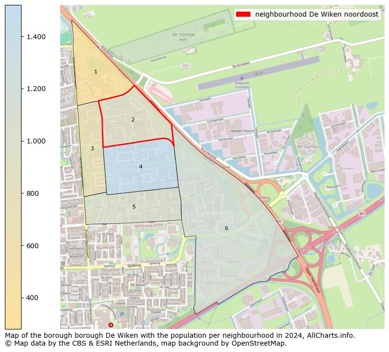 Image of the neighbourhood De Wiken noordoost at the map. This image is used as introduction to this page. This page shows a lot of information about the population in the neighbourhood De Wiken noordoost (such as the distribution by age groups of the residents, the composition of households, whether inhabitants are natives or Dutch with an immigration background, data about the houses (numbers, types, price development, use, type of property, ...) and more (car ownership, energy consumption, ...) based on open data from the Dutch Central Bureau of Statistics and various other sources!