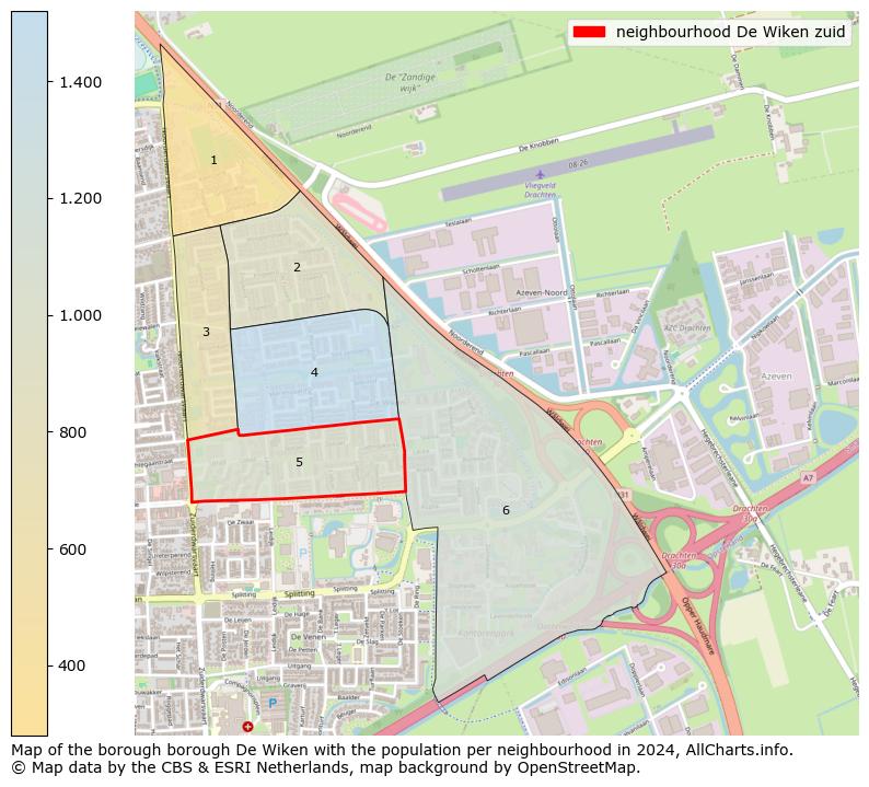 Image of the neighbourhood De Wiken zuid at the map. This image is used as introduction to this page. This page shows a lot of information about the population in the neighbourhood De Wiken zuid (such as the distribution by age groups of the residents, the composition of households, whether inhabitants are natives or Dutch with an immigration background, data about the houses (numbers, types, price development, use, type of property, ...) and more (car ownership, energy consumption, ...) based on open data from the Dutch Central Bureau of Statistics and various other sources!