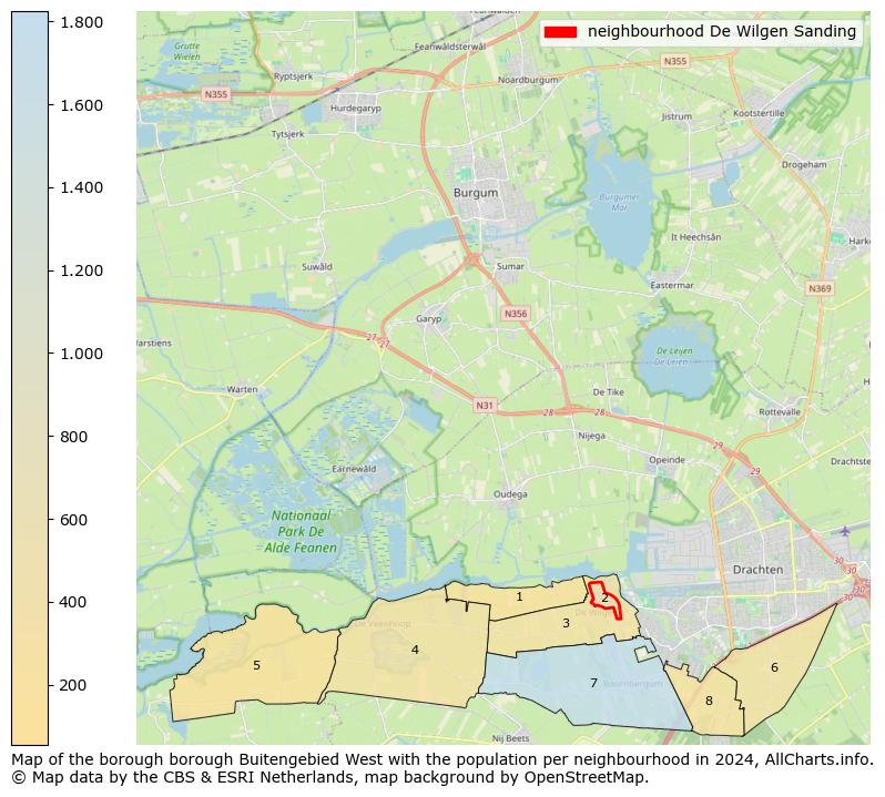 Image of the neighbourhood De Wilgen Sanding at the map. This image is used as introduction to this page. This page shows a lot of information about the population in the neighbourhood De Wilgen Sanding (such as the distribution by age groups of the residents, the composition of households, whether inhabitants are natives or Dutch with an immigration background, data about the houses (numbers, types, price development, use, type of property, ...) and more (car ownership, energy consumption, ...) based on open data from the Dutch Central Bureau of Statistics and various other sources!