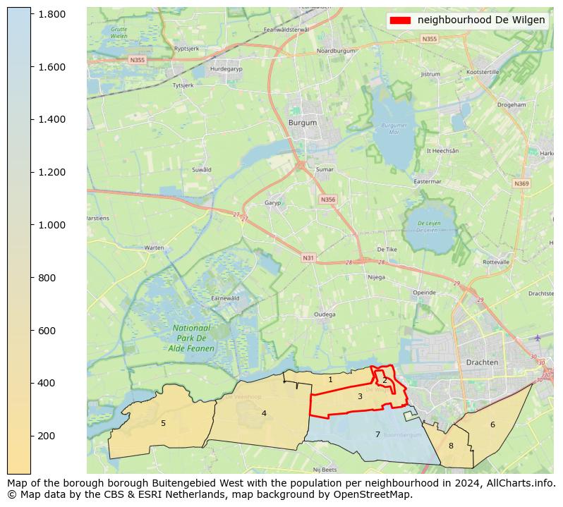 Image of the neighbourhood De Wilgen at the map. This image is used as introduction to this page. This page shows a lot of information about the population in the neighbourhood De Wilgen (such as the distribution by age groups of the residents, the composition of households, whether inhabitants are natives or Dutch with an immigration background, data about the houses (numbers, types, price development, use, type of property, ...) and more (car ownership, energy consumption, ...) based on open data from the Dutch Central Bureau of Statistics and various other sources!