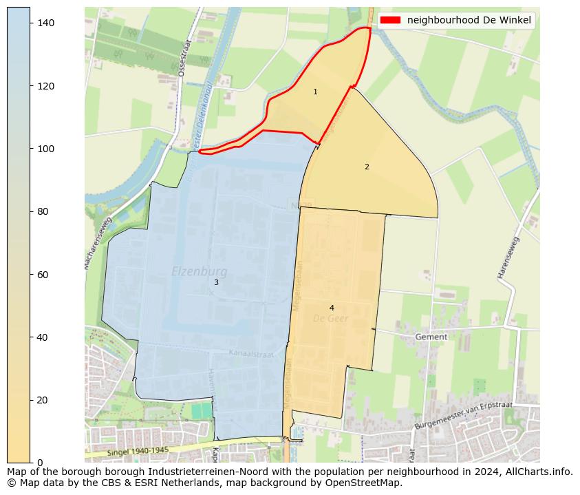 Image of the neighbourhood De Winkel at the map. This image is used as introduction to this page. This page shows a lot of information about the population in the neighbourhood De Winkel (such as the distribution by age groups of the residents, the composition of households, whether inhabitants are natives or Dutch with an immigration background, data about the houses (numbers, types, price development, use, type of property, ...) and more (car ownership, energy consumption, ...) based on open data from the Dutch Central Bureau of Statistics and various other sources!