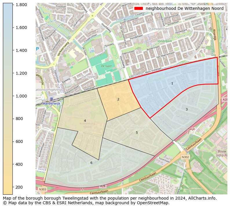 Image of the neighbourhood De Wittenhagen Noord at the map. This image is used as introduction to this page. This page shows a lot of information about the population in the neighbourhood De Wittenhagen Noord (such as the distribution by age groups of the residents, the composition of households, whether inhabitants are natives or Dutch with an immigration background, data about the houses (numbers, types, price development, use, type of property, ...) and more (car ownership, energy consumption, ...) based on open data from the Dutch Central Bureau of Statistics and various other sources!