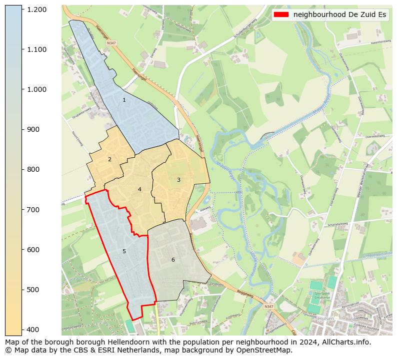 Image of the neighbourhood De Zuid Es at the map. This image is used as introduction to this page. This page shows a lot of information about the population in the neighbourhood De Zuid Es (such as the distribution by age groups of the residents, the composition of households, whether inhabitants are natives or Dutch with an immigration background, data about the houses (numbers, types, price development, use, type of property, ...) and more (car ownership, energy consumption, ...) based on open data from the Dutch Central Bureau of Statistics and various other sources!