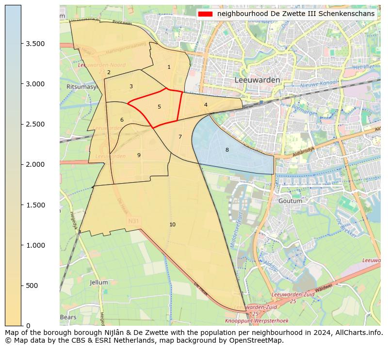 Image of the neighbourhood De Zwette III Schenkenschans at the map. This image is used as introduction to this page. This page shows a lot of information about the population in the neighbourhood De Zwette III Schenkenschans (such as the distribution by age groups of the residents, the composition of households, whether inhabitants are natives or Dutch with an immigration background, data about the houses (numbers, types, price development, use, type of property, ...) and more (car ownership, energy consumption, ...) based on open data from the Dutch Central Bureau of Statistics and various other sources!