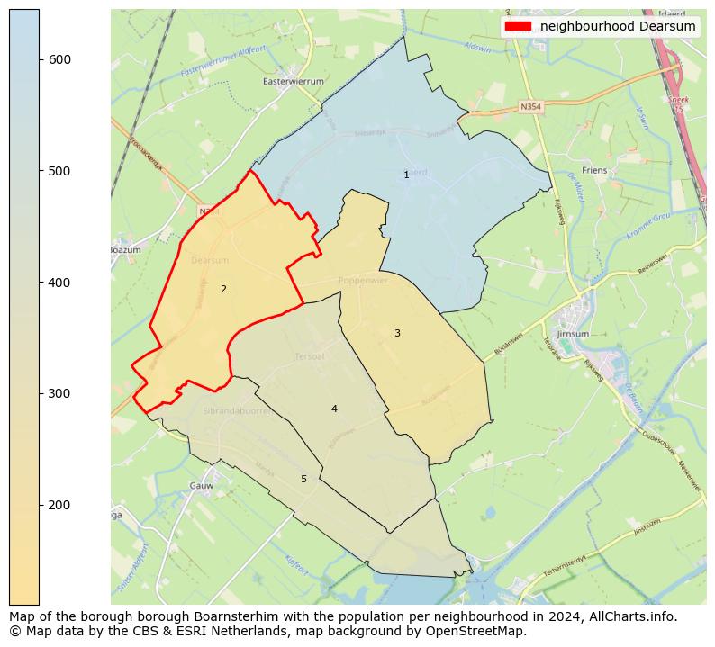 Image of the neighbourhood Dearsum at the map. This image is used as introduction to this page. This page shows a lot of information about the population in the neighbourhood Dearsum (such as the distribution by age groups of the residents, the composition of households, whether inhabitants are natives or Dutch with an immigration background, data about the houses (numbers, types, price development, use, type of property, ...) and more (car ownership, energy consumption, ...) based on open data from the Dutch Central Bureau of Statistics and various other sources!