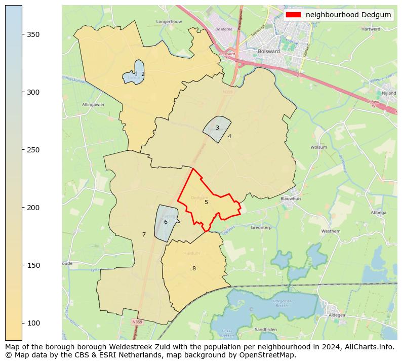 Image of the neighbourhood Dedgum at the map. This image is used as introduction to this page. This page shows a lot of information about the population in the neighbourhood Dedgum (such as the distribution by age groups of the residents, the composition of households, whether inhabitants are natives or Dutch with an immigration background, data about the houses (numbers, types, price development, use, type of property, ...) and more (car ownership, energy consumption, ...) based on open data from the Dutch Central Bureau of Statistics and various other sources!