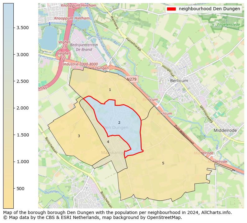 Image of the neighbourhood Den Dungen at the map. This image is used as introduction to this page. This page shows a lot of information about the population in the neighbourhood Den Dungen (such as the distribution by age groups of the residents, the composition of households, whether inhabitants are natives or Dutch with an immigration background, data about the houses (numbers, types, price development, use, type of property, ...) and more (car ownership, energy consumption, ...) based on open data from the Dutch Central Bureau of Statistics and various other sources!