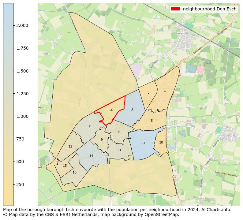 Image of the neighbourhood Den Esch at the map. This image is used as introduction to this page. This page shows a lot of information about the population in the neighbourhood Den Esch (such as the distribution by age groups of the residents, the composition of households, whether inhabitants are natives or Dutch with an immigration background, data about the houses (numbers, types, price development, use, type of property, ...) and more (car ownership, energy consumption, ...) based on open data from the Dutch Central Bureau of Statistics and various other sources!