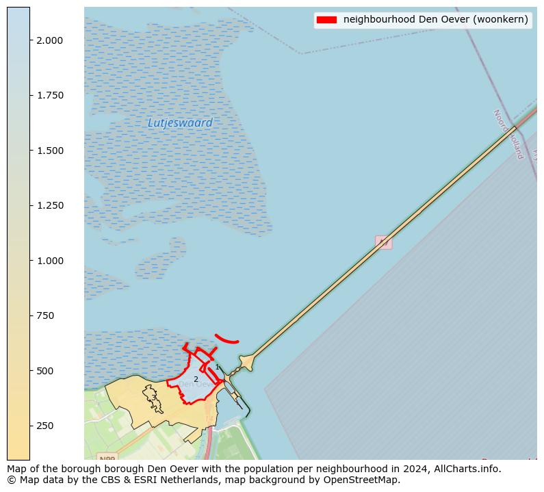 Image of the neighbourhood Den Oever (woonkern) at the map. This image is used as introduction to this page. This page shows a lot of information about the population in the neighbourhood Den Oever (woonkern) (such as the distribution by age groups of the residents, the composition of households, whether inhabitants are natives or Dutch with an immigration background, data about the houses (numbers, types, price development, use, type of property, ...) and more (car ownership, energy consumption, ...) based on open data from the Dutch Central Bureau of Statistics and various other sources!