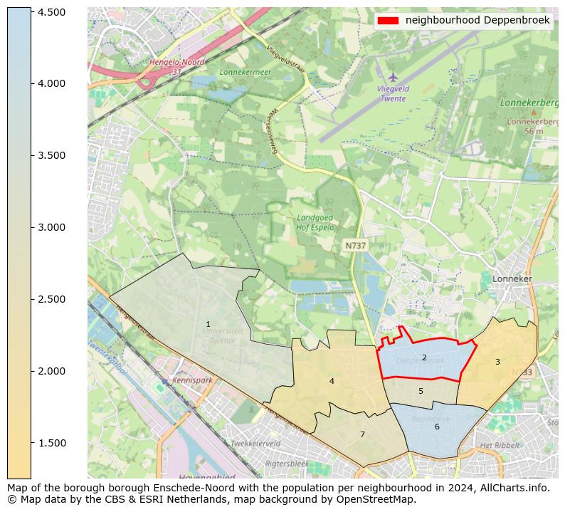 Image of the neighbourhood Deppenbroek at the map. This image is used as introduction to this page. This page shows a lot of information about the population in the neighbourhood Deppenbroek (such as the distribution by age groups of the residents, the composition of households, whether inhabitants are natives or Dutch with an immigration background, data about the houses (numbers, types, price development, use, type of property, ...) and more (car ownership, energy consumption, ...) based on open data from the Dutch Central Bureau of Statistics and various other sources!