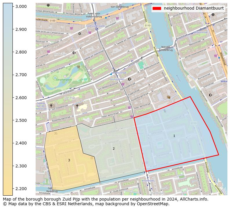 Image of the neighbourhood Diamantbuurt at the map. This image is used as introduction to this page. This page shows a lot of information about the population in the neighbourhood Diamantbuurt (such as the distribution by age groups of the residents, the composition of households, whether inhabitants are natives or Dutch with an immigration background, data about the houses (numbers, types, price development, use, type of property, ...) and more (car ownership, energy consumption, ...) based on open data from the Dutch Central Bureau of Statistics and various other sources!