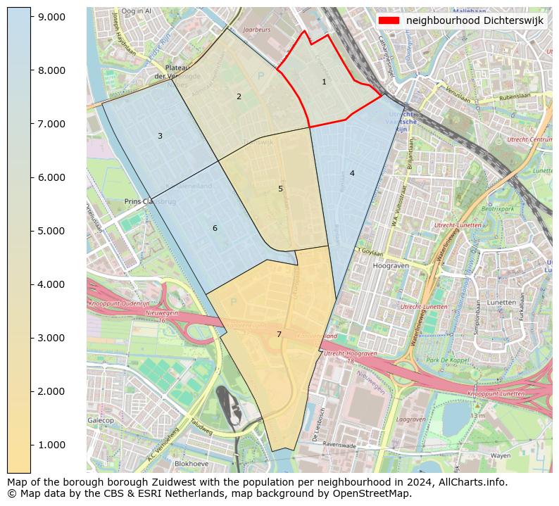 Image of the neighbourhood Dichterswijk at the map. This image is used as introduction to this page. This page shows a lot of information about the population in the neighbourhood Dichterswijk (such as the distribution by age groups of the residents, the composition of households, whether inhabitants are natives or Dutch with an immigration background, data about the houses (numbers, types, price development, use, type of property, ...) and more (car ownership, energy consumption, ...) based on open data from the Dutch Central Bureau of Statistics and various other sources!