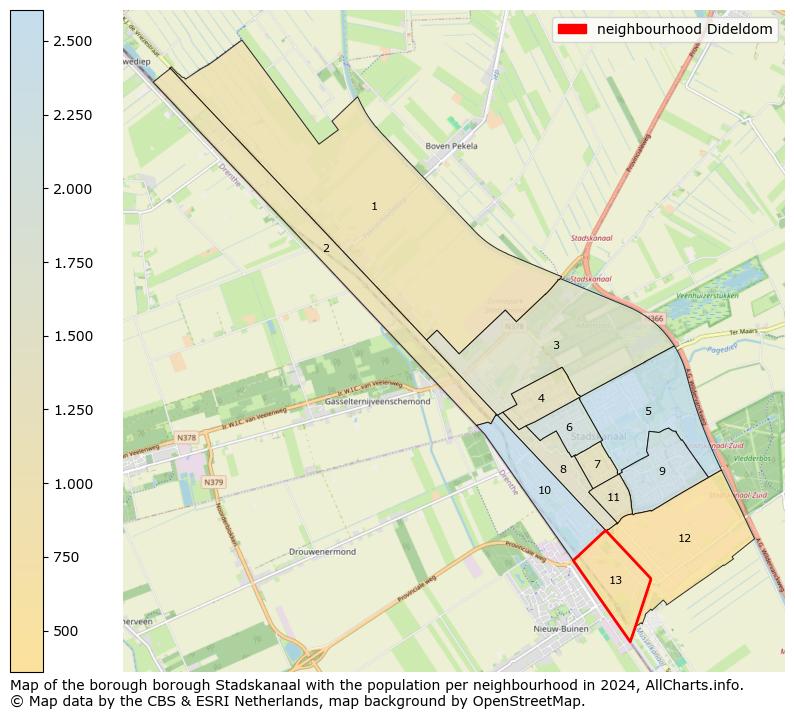 Image of the neighbourhood Dideldom at the map. This image is used as introduction to this page. This page shows a lot of information about the population in the neighbourhood Dideldom (such as the distribution by age groups of the residents, the composition of households, whether inhabitants are natives or Dutch with an immigration background, data about the houses (numbers, types, price development, use, type of property, ...) and more (car ownership, energy consumption, ...) based on open data from the Dutch Central Bureau of Statistics and various other sources!