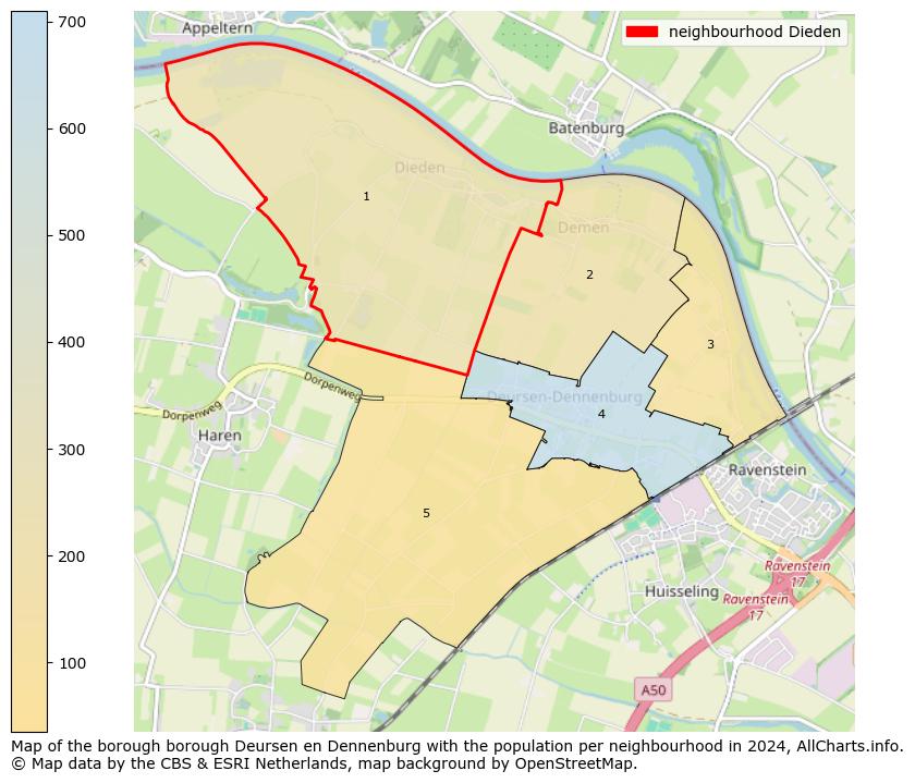 Image of the neighbourhood Dieden at the map. This image is used as introduction to this page. This page shows a lot of information about the population in the neighbourhood Dieden (such as the distribution by age groups of the residents, the composition of households, whether inhabitants are natives or Dutch with an immigration background, data about the houses (numbers, types, price development, use, type of property, ...) and more (car ownership, energy consumption, ...) based on open data from the Dutch Central Bureau of Statistics and various other sources!