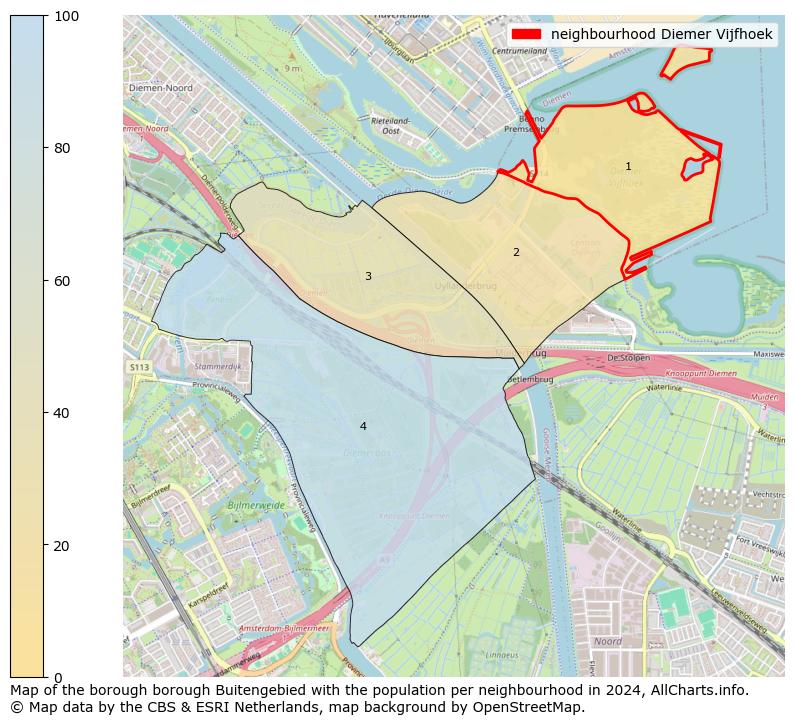 Image of the neighbourhood Diemer Vijfhoek at the map. This image is used as introduction to this page. This page shows a lot of information about the population in the neighbourhood Diemer Vijfhoek (such as the distribution by age groups of the residents, the composition of households, whether inhabitants are natives or Dutch with an immigration background, data about the houses (numbers, types, price development, use, type of property, ...) and more (car ownership, energy consumption, ...) based on open data from the Dutch Central Bureau of Statistics and various other sources!