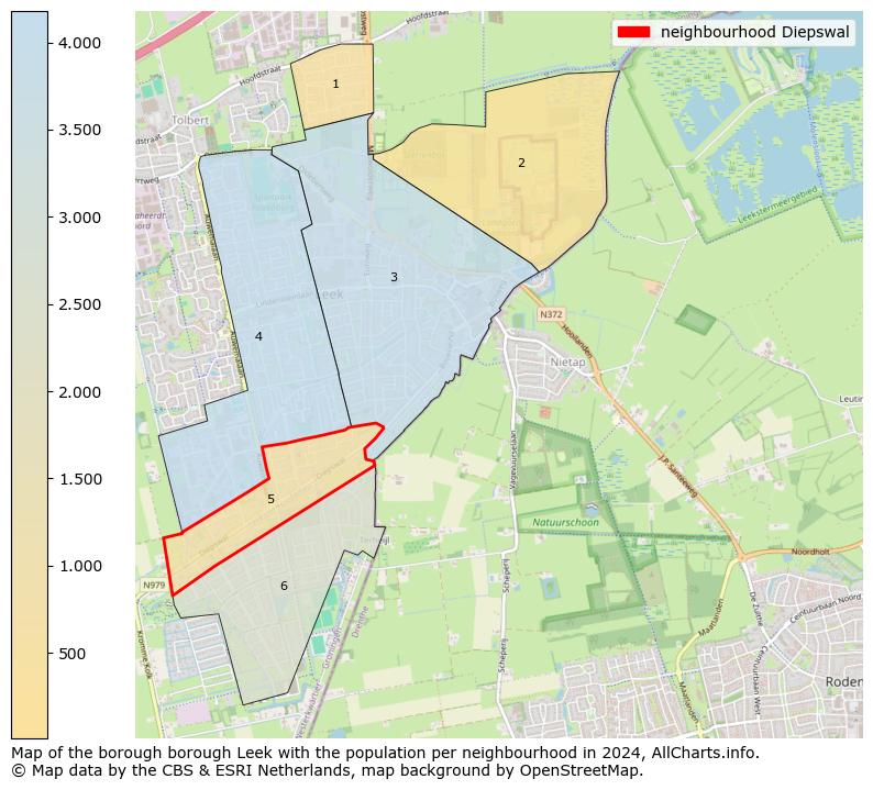 Image of the neighbourhood Diepswal at the map. This image is used as introduction to this page. This page shows a lot of information about the population in the neighbourhood Diepswal (such as the distribution by age groups of the residents, the composition of households, whether inhabitants are natives or Dutch with an immigration background, data about the houses (numbers, types, price development, use, type of property, ...) and more (car ownership, energy consumption, ...) based on open data from the Dutch Central Bureau of Statistics and various other sources!