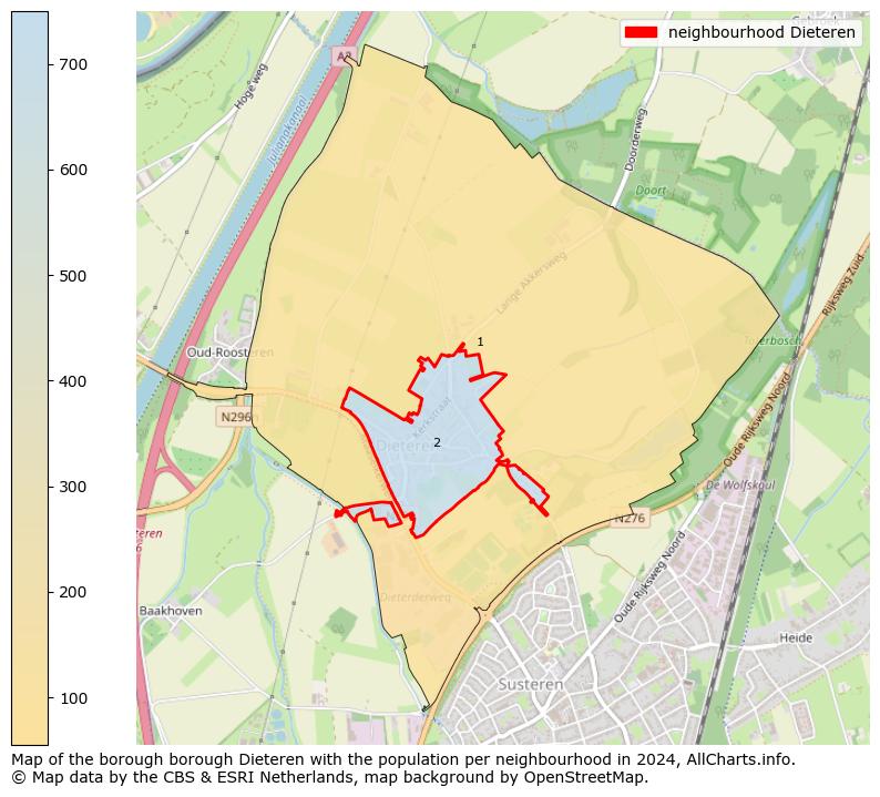 Image of the neighbourhood Dieteren at the map. This image is used as introduction to this page. This page shows a lot of information about the population in the neighbourhood Dieteren (such as the distribution by age groups of the residents, the composition of households, whether inhabitants are natives or Dutch with an immigration background, data about the houses (numbers, types, price development, use, type of property, ...) and more (car ownership, energy consumption, ...) based on open data from the Dutch Central Bureau of Statistics and various other sources!