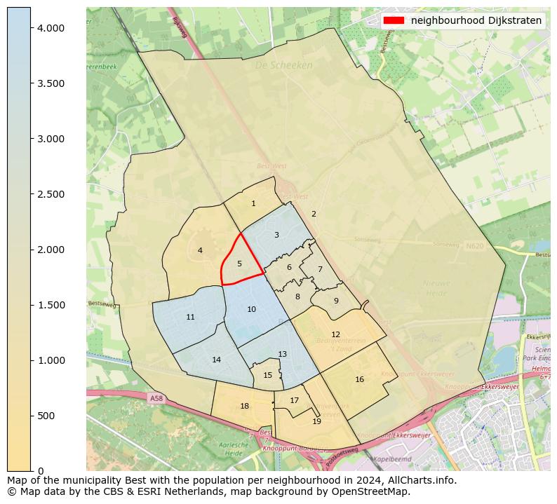 Image of the neighbourhood Dijkstraten at the map. This image is used as introduction to this page. This page shows a lot of information about the population in the neighbourhood Dijkstraten (such as the distribution by age groups of the residents, the composition of households, whether inhabitants are natives or Dutch with an immigration background, data about the houses (numbers, types, price development, use, type of property, ...) and more (car ownership, energy consumption, ...) based on open data from the Dutch Central Bureau of Statistics and various other sources!