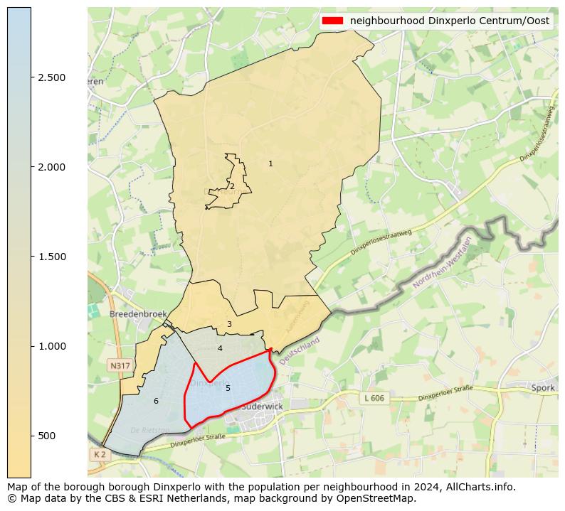 Image of the neighbourhood Dinxperlo Centrum/Oost at the map. This image is used as introduction to this page. This page shows a lot of information about the population in the neighbourhood Dinxperlo Centrum/Oost (such as the distribution by age groups of the residents, the composition of households, whether inhabitants are natives or Dutch with an immigration background, data about the houses (numbers, types, price development, use, type of property, ...) and more (car ownership, energy consumption, ...) based on open data from the Dutch Central Bureau of Statistics and various other sources!