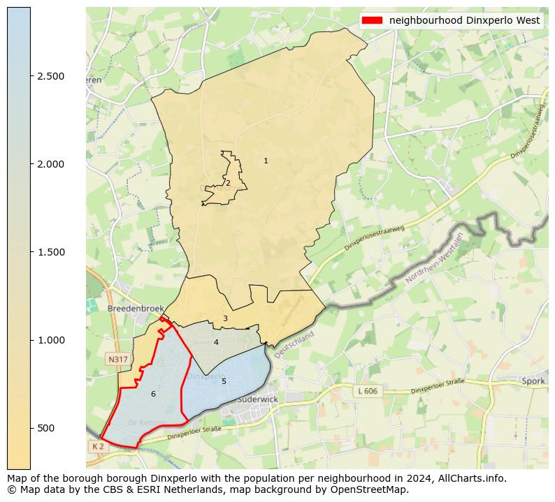 Image of the neighbourhood Dinxperlo West at the map. This image is used as introduction to this page. This page shows a lot of information about the population in the neighbourhood Dinxperlo West (such as the distribution by age groups of the residents, the composition of households, whether inhabitants are natives or Dutch with an immigration background, data about the houses (numbers, types, price development, use, type of property, ...) and more (car ownership, energy consumption, ...) based on open data from the Dutch Central Bureau of Statistics and various other sources!