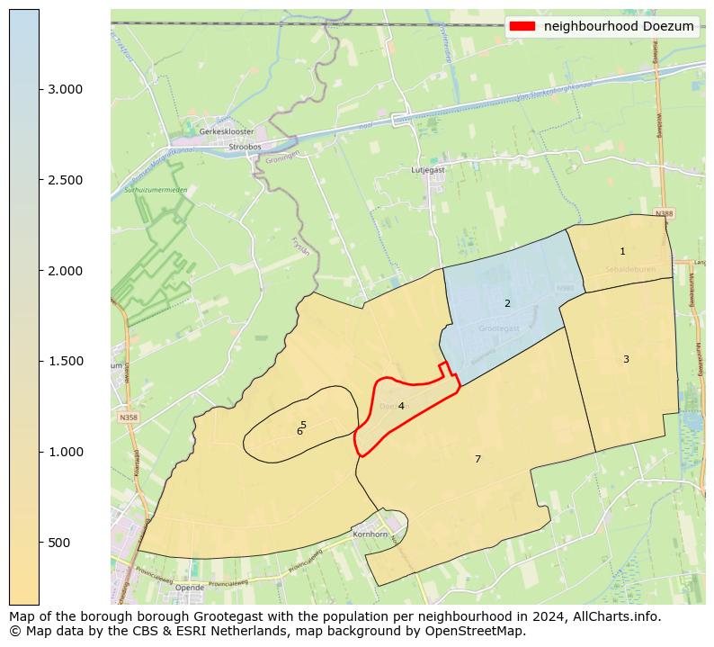 Image of the neighbourhood Doezum at the map. This image is used as introduction to this page. This page shows a lot of information about the population in the neighbourhood Doezum (such as the distribution by age groups of the residents, the composition of households, whether inhabitants are natives or Dutch with an immigration background, data about the houses (numbers, types, price development, use, type of property, ...) and more (car ownership, energy consumption, ...) based on open data from the Dutch Central Bureau of Statistics and various other sources!