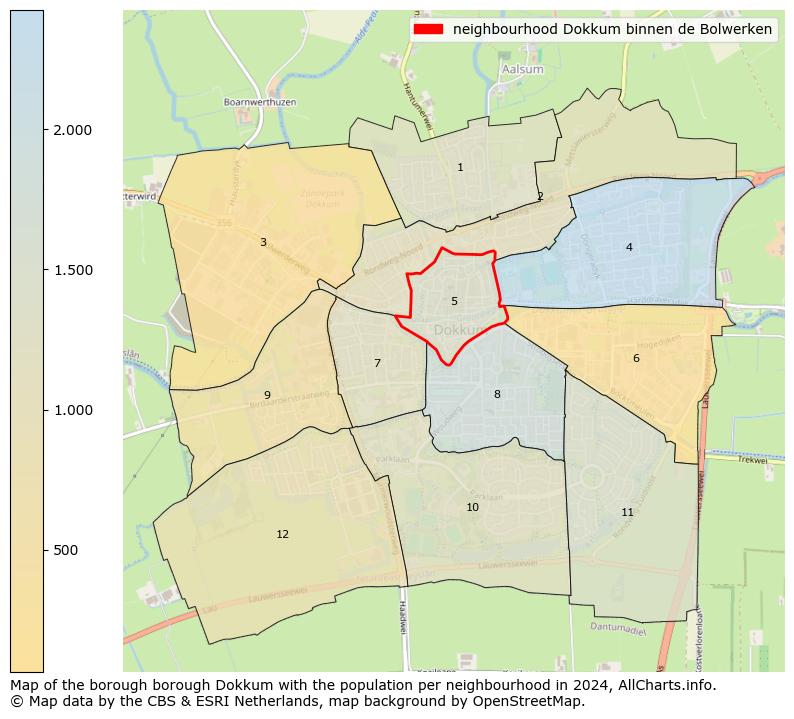 Image of the neighbourhood Dokkum binnen de Bolwerken at the map. This image is used as introduction to this page. This page shows a lot of information about the population in the neighbourhood Dokkum binnen de Bolwerken (such as the distribution by age groups of the residents, the composition of households, whether inhabitants are natives or Dutch with an immigration background, data about the houses (numbers, types, price development, use, type of property, ...) and more (car ownership, energy consumption, ...) based on open data from the Dutch Central Bureau of Statistics and various other sources!