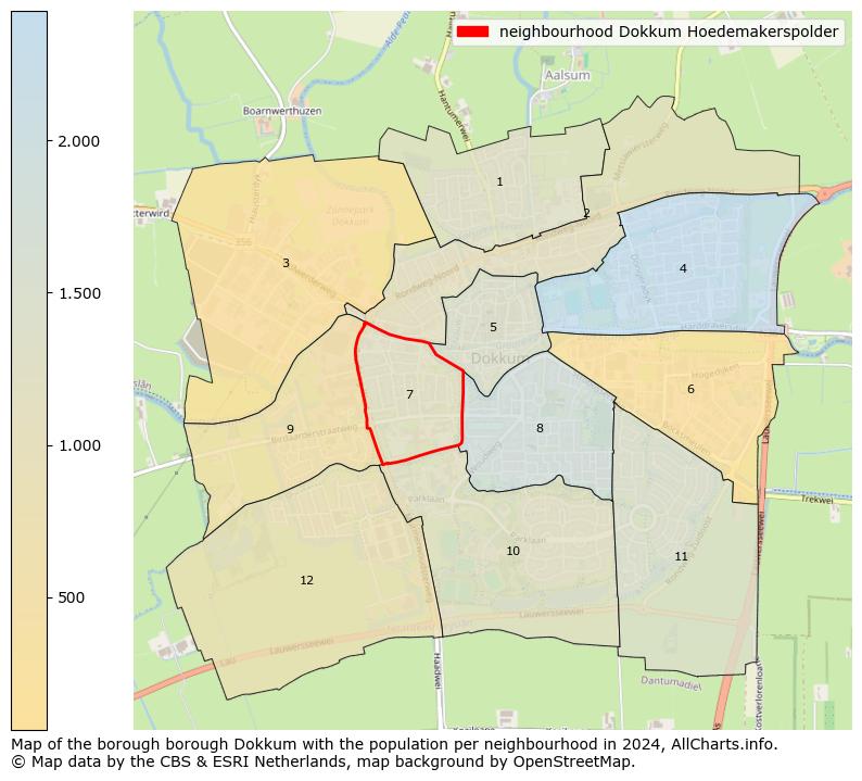 Image of the neighbourhood Dokkum Hoedemakerspolder at the map. This image is used as introduction to this page. This page shows a lot of information about the population in the neighbourhood Dokkum Hoedemakerspolder (such as the distribution by age groups of the residents, the composition of households, whether inhabitants are natives or Dutch with an immigration background, data about the houses (numbers, types, price development, use, type of property, ...) and more (car ownership, energy consumption, ...) based on open data from the Dutch Central Bureau of Statistics and various other sources!