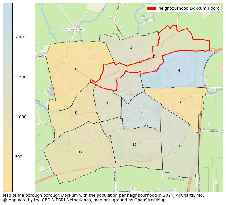 Image of the neighbourhood Dokkum Noord at the map. This image is used as introduction to this page. This page shows a lot of information about the population in the neighbourhood Dokkum Noord (such as the distribution by age groups of the residents, the composition of households, whether inhabitants are natives or Dutch with an immigration background, data about the houses (numbers, types, price development, use, type of property, ...) and more (car ownership, energy consumption, ...) based on open data from the Dutch Central Bureau of Statistics and various other sources!