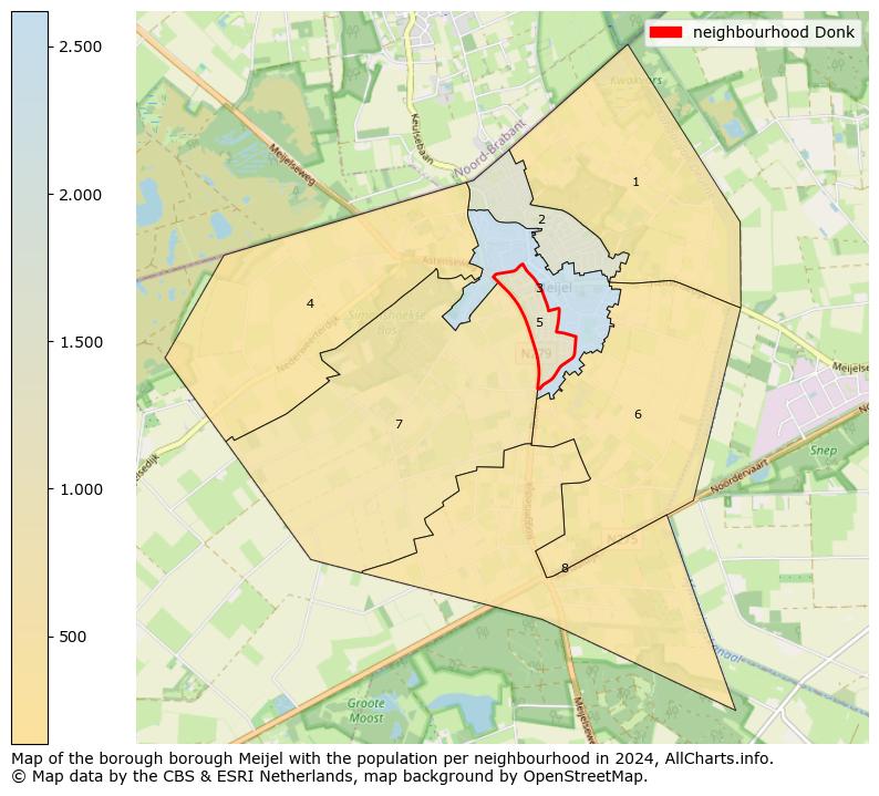 Image of the neighbourhood Donk at the map. This image is used as introduction to this page. This page shows a lot of information about the population in the neighbourhood Donk (such as the distribution by age groups of the residents, the composition of households, whether inhabitants are natives or Dutch with an immigration background, data about the houses (numbers, types, price development, use, type of property, ...) and more (car ownership, energy consumption, ...) based on open data from the Dutch Central Bureau of Statistics and various other sources!