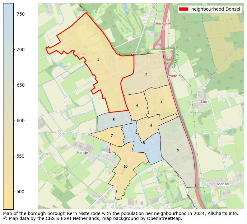 Image of the neighbourhood Donzel at the map. This image is used as introduction to this page. This page shows a lot of information about the population in the neighbourhood Donzel (such as the distribution by age groups of the residents, the composition of households, whether inhabitants are natives or Dutch with an immigration background, data about the houses (numbers, types, price development, use, type of property, ...) and more (car ownership, energy consumption, ...) based on open data from the Dutch Central Bureau of Statistics and various other sources!