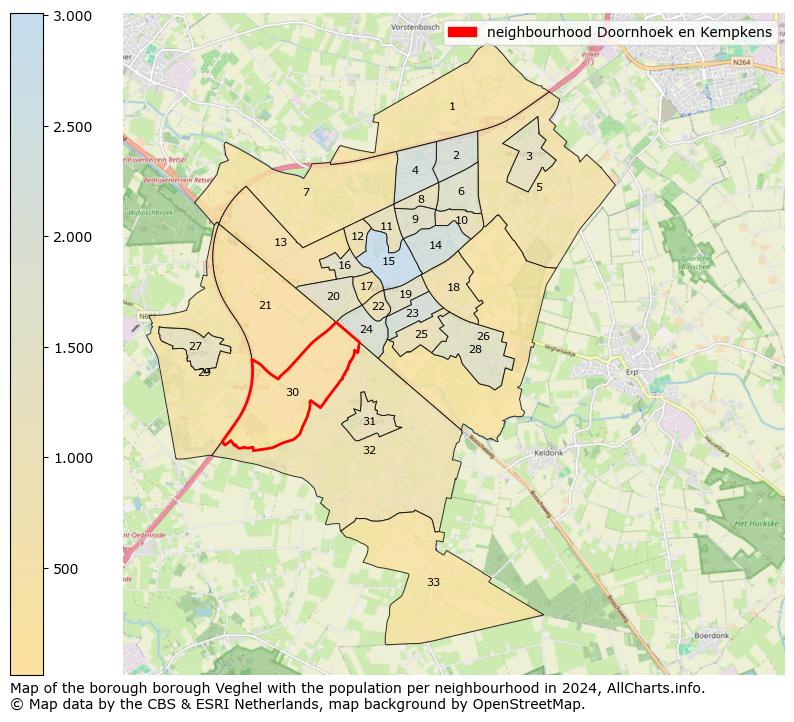 Image of the neighbourhood Doornhoek en Kempkens at the map. This image is used as introduction to this page. This page shows a lot of information about the population in the neighbourhood Doornhoek en Kempkens (such as the distribution by age groups of the residents, the composition of households, whether inhabitants are natives or Dutch with an immigration background, data about the houses (numbers, types, price development, use, type of property, ...) and more (car ownership, energy consumption, ...) based on open data from the Dutch Central Bureau of Statistics and various other sources!