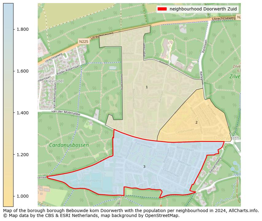 Image of the neighbourhood Doorwerth Zuid at the map. This image is used as introduction to this page. This page shows a lot of information about the population in the neighbourhood Doorwerth Zuid (such as the distribution by age groups of the residents, the composition of households, whether inhabitants are natives or Dutch with an immigration background, data about the houses (numbers, types, price development, use, type of property, ...) and more (car ownership, energy consumption, ...) based on open data from the Dutch Central Bureau of Statistics and various other sources!