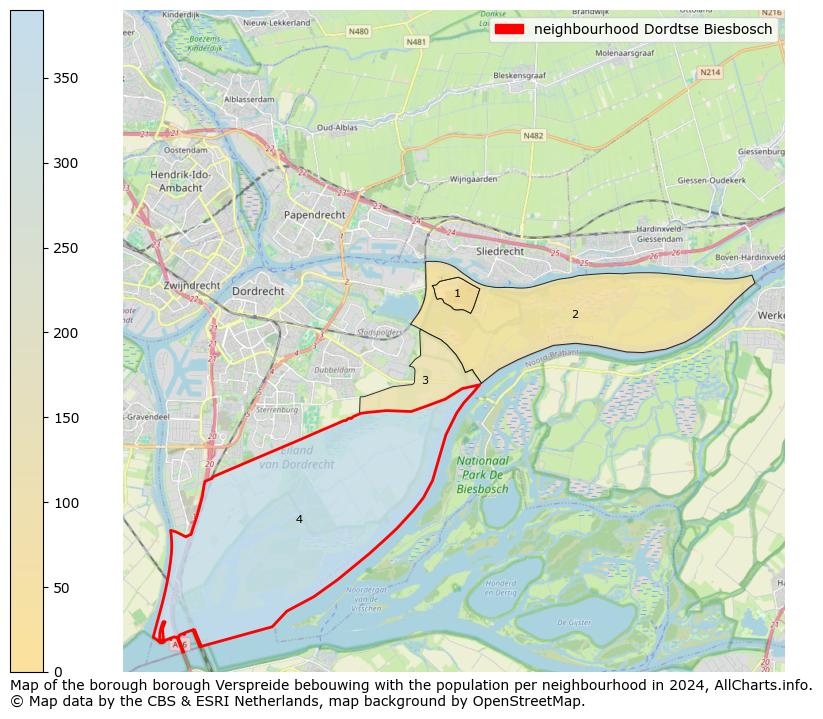 Image of the neighbourhood Dordtse Biesbosch at the map. This image is used as introduction to this page. This page shows a lot of information about the population in the neighbourhood Dordtse Biesbosch (such as the distribution by age groups of the residents, the composition of households, whether inhabitants are natives or Dutch with an immigration background, data about the houses (numbers, types, price development, use, type of property, ...) and more (car ownership, energy consumption, ...) based on open data from the Dutch Central Bureau of Statistics and various other sources!