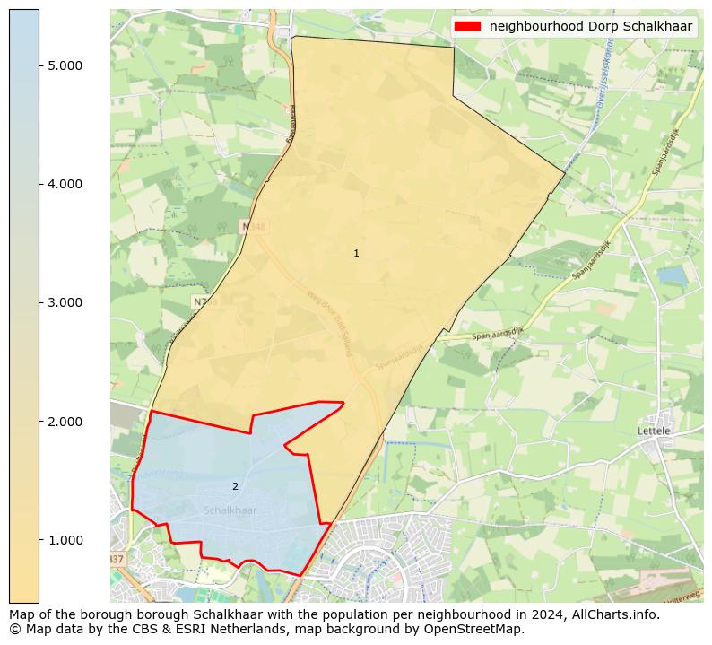 Image of the neighbourhood Dorp Schalkhaar at the map. This image is used as introduction to this page. This page shows a lot of information about the population in the neighbourhood Dorp Schalkhaar (such as the distribution by age groups of the residents, the composition of households, whether inhabitants are natives or Dutch with an immigration background, data about the houses (numbers, types, price development, use, type of property, ...) and more (car ownership, energy consumption, ...) based on open data from the Dutch Central Bureau of Statistics and various other sources!