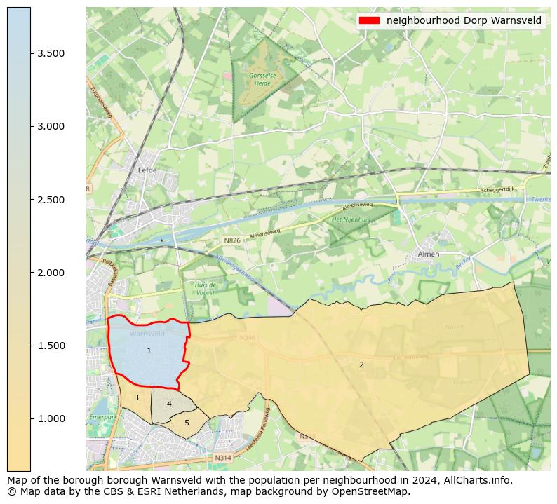 Image of the neighbourhood Dorp Warnsveld at the map. This image is used as introduction to this page. This page shows a lot of information about the population in the neighbourhood Dorp Warnsveld (such as the distribution by age groups of the residents, the composition of households, whether inhabitants are natives or Dutch with an immigration background, data about the houses (numbers, types, price development, use, type of property, ...) and more (car ownership, energy consumption, ...) based on open data from the Dutch Central Bureau of Statistics and various other sources!