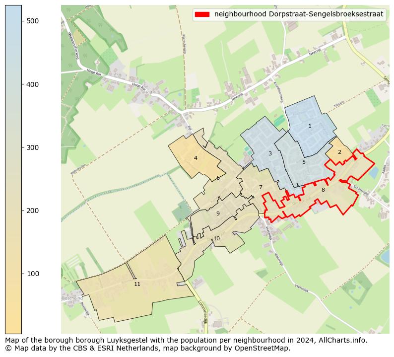 Image of the neighbourhood Dorpstraat-Sengelsbroeksestraat at the map. This image is used as introduction to this page. This page shows a lot of information about the population in the neighbourhood Dorpstraat-Sengelsbroeksestraat (such as the distribution by age groups of the residents, the composition of households, whether inhabitants are natives or Dutch with an immigration background, data about the houses (numbers, types, price development, use, type of property, ...) and more (car ownership, energy consumption, ...) based on open data from the Dutch Central Bureau of Statistics and various other sources!