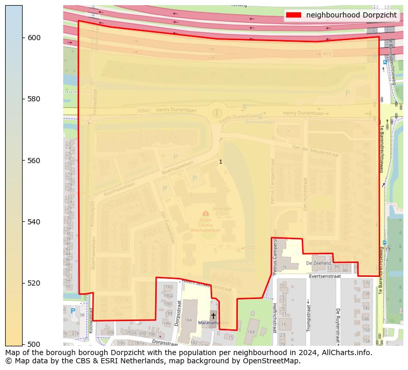 Image of the neighbourhood Dorpzicht at the map. This image is used as introduction to this page. This page shows a lot of information about the population in the neighbourhood Dorpzicht (such as the distribution by age groups of the residents, the composition of households, whether inhabitants are natives or Dutch with an immigration background, data about the houses (numbers, types, price development, use, type of property, ...) and more (car ownership, energy consumption, ...) based on open data from the Dutch Central Bureau of Statistics and various other sources!