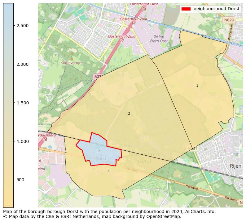 Image of the neighbourhood Dorst at the map. This image is used as introduction to this page. This page shows a lot of information about the population in the neighbourhood Dorst (such as the distribution by age groups of the residents, the composition of households, whether inhabitants are natives or Dutch with an immigration background, data about the houses (numbers, types, price development, use, type of property, ...) and more (car ownership, energy consumption, ...) based on open data from the Dutch Central Bureau of Statistics and various other sources!