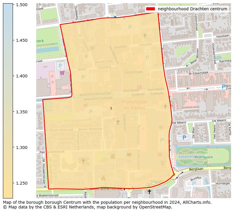 Image of the neighbourhood Drachten centrum at the map. This image is used as introduction to this page. This page shows a lot of information about the population in the neighbourhood Drachten centrum (such as the distribution by age groups of the residents, the composition of households, whether inhabitants are natives or Dutch with an immigration background, data about the houses (numbers, types, price development, use, type of property, ...) and more (car ownership, energy consumption, ...) based on open data from the Dutch Central Bureau of Statistics and various other sources!