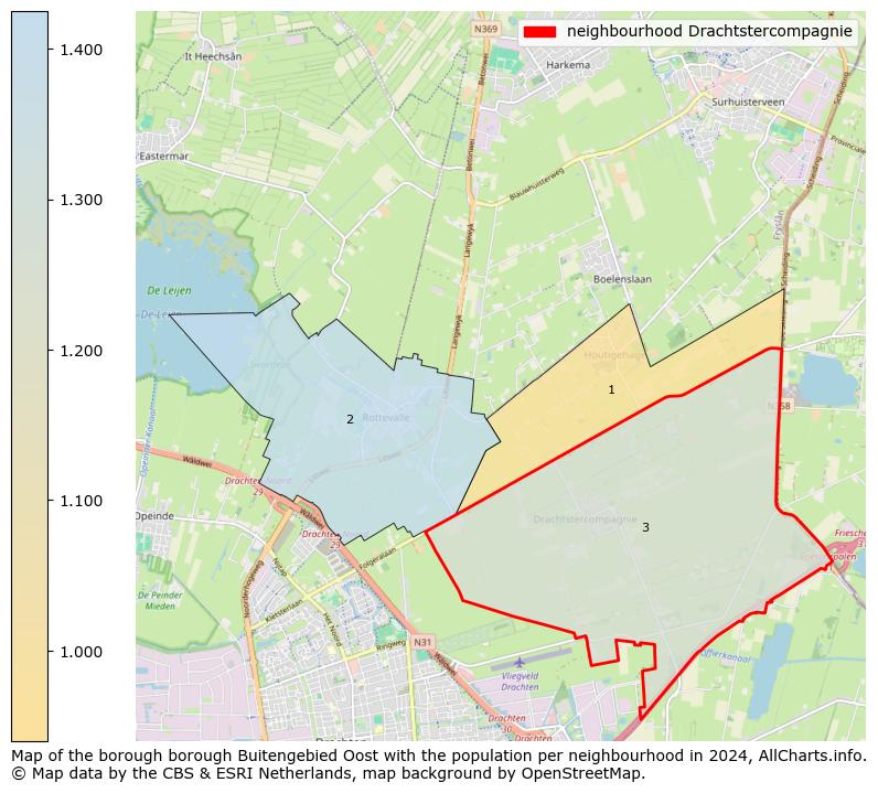 Image of the neighbourhood Drachtstercompagnie at the map. This image is used as introduction to this page. This page shows a lot of information about the population in the neighbourhood Drachtstercompagnie (such as the distribution by age groups of the residents, the composition of households, whether inhabitants are natives or Dutch with an immigration background, data about the houses (numbers, types, price development, use, type of property, ...) and more (car ownership, energy consumption, ...) based on open data from the Dutch Central Bureau of Statistics and various other sources!