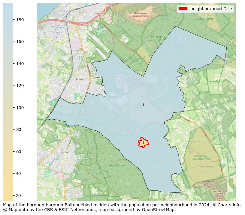 Image of the neighbourhood Drie at the map. This image is used as introduction to this page. This page shows a lot of information about the population in the neighbourhood Drie (such as the distribution by age groups of the residents, the composition of households, whether inhabitants are natives or Dutch with an immigration background, data about the houses (numbers, types, price development, use, type of property, ...) and more (car ownership, energy consumption, ...) based on open data from the Dutch Central Bureau of Statistics and various other sources!