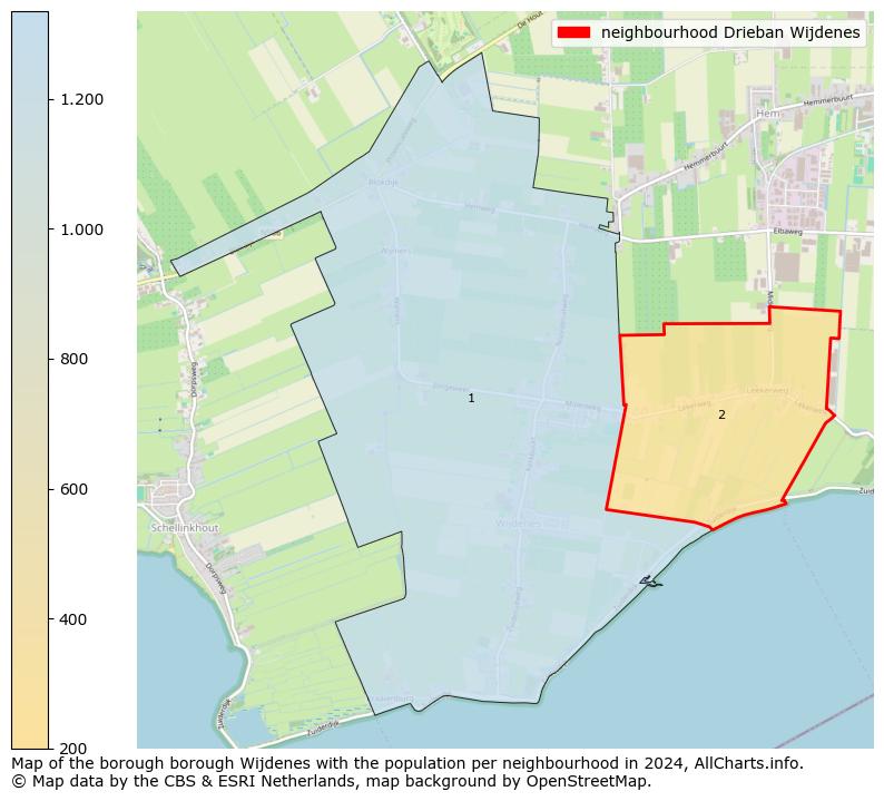 Image of the neighbourhood Drieban Wijdenes at the map. This image is used as introduction to this page. This page shows a lot of information about the population in the neighbourhood Drieban Wijdenes (such as the distribution by age groups of the residents, the composition of households, whether inhabitants are natives or Dutch with an immigration background, data about the houses (numbers, types, price development, use, type of property, ...) and more (car ownership, energy consumption, ...) based on open data from the Dutch Central Bureau of Statistics and various other sources!