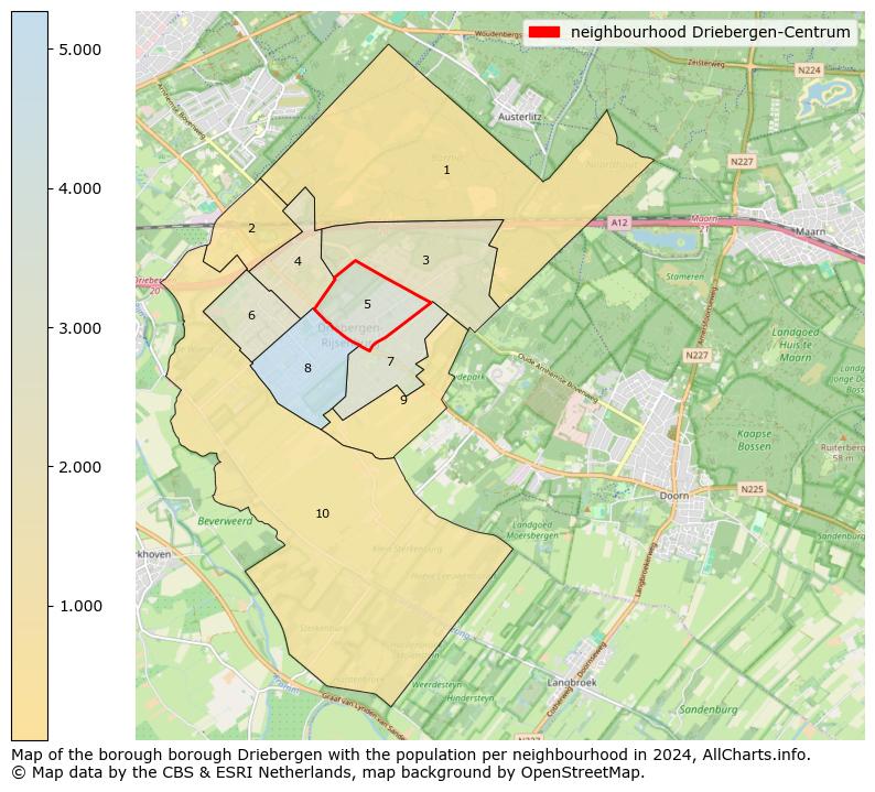 Image of the neighbourhood Driebergen-Centrum at the map. This image is used as introduction to this page. This page shows a lot of information about the population in the neighbourhood Driebergen-Centrum (such as the distribution by age groups of the residents, the composition of households, whether inhabitants are natives or Dutch with an immigration background, data about the houses (numbers, types, price development, use, type of property, ...) and more (car ownership, energy consumption, ...) based on open data from the Dutch Central Bureau of Statistics and various other sources!