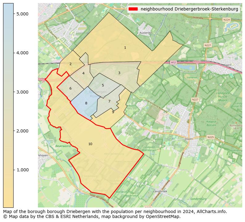 Image of the neighbourhood Driebergerbroek-Sterkenburg at the map. This image is used as introduction to this page. This page shows a lot of information about the population in the neighbourhood Driebergerbroek-Sterkenburg (such as the distribution by age groups of the residents, the composition of households, whether inhabitants are natives or Dutch with an immigration background, data about the houses (numbers, types, price development, use, type of property, ...) and more (car ownership, energy consumption, ...) based on open data from the Dutch Central Bureau of Statistics and various other sources!