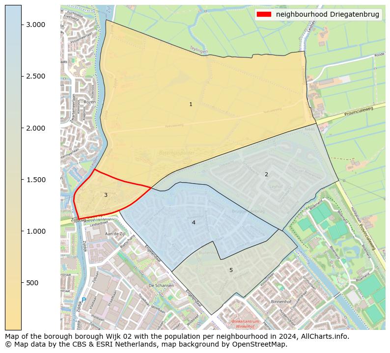 Image of the neighbourhood Driegatenbrug at the map. This image is used as introduction to this page. This page shows a lot of information about the population in the neighbourhood Driegatenbrug (such as the distribution by age groups of the residents, the composition of households, whether inhabitants are natives or Dutch with an immigration background, data about the houses (numbers, types, price development, use, type of property, ...) and more (car ownership, energy consumption, ...) based on open data from the Dutch Central Bureau of Statistics and various other sources!