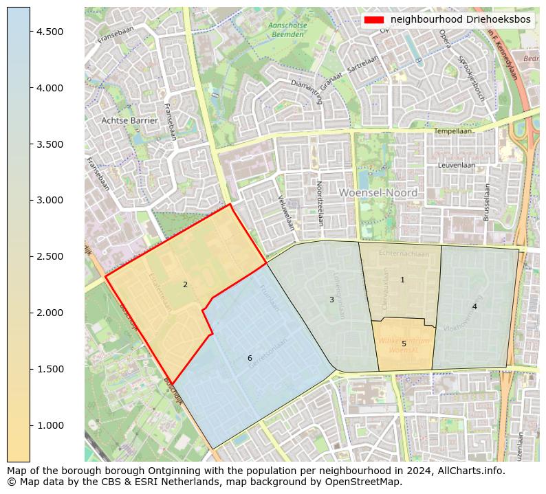 Image of the neighbourhood Driehoeksbos at the map. This image is used as introduction to this page. This page shows a lot of information about the population in the neighbourhood Driehoeksbos (such as the distribution by age groups of the residents, the composition of households, whether inhabitants are natives or Dutch with an immigration background, data about the houses (numbers, types, price development, use, type of property, ...) and more (car ownership, energy consumption, ...) based on open data from the Dutch Central Bureau of Statistics and various other sources!