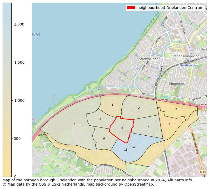 Image of the neighbourhood Drielanden Centrum at the map. This image is used as introduction to this page. This page shows a lot of information about the population in the neighbourhood Drielanden Centrum (such as the distribution by age groups of the residents, the composition of households, whether inhabitants are natives or Dutch with an immigration background, data about the houses (numbers, types, price development, use, type of property, ...) and more (car ownership, energy consumption, ...) based on open data from the Dutch Central Bureau of Statistics and various other sources!